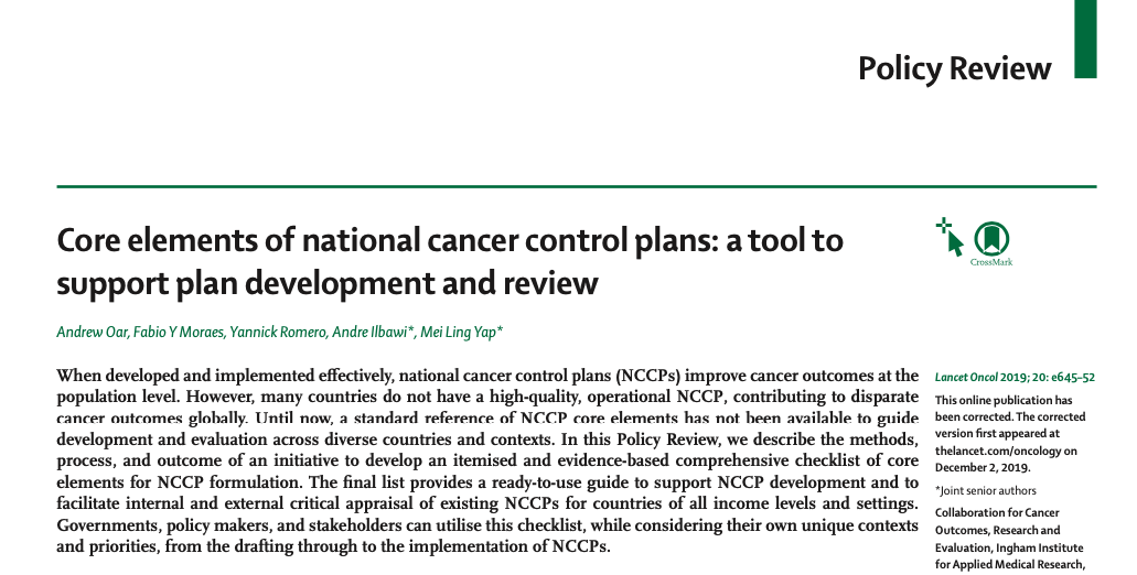 

<!-- THEME DEBUG -->
<!-- THEME HOOK: 'field' -->
<!-- FILE NAME SUGGESTIONS:
   ▪️ field--node--title--pin.html.twig
   ✅ field--node--title.html.twig
   ▪️ field--node--pin.html.twig
   ▪️ field--title.html.twig
   ▪️ field--string.html.twig
   ▪️ field.html.twig
-->
<!-- 💡 BEGIN CUSTOM TEMPLATE OUTPUT from 'themes/custom/whokap/templates/field/field--node--title.html.twig' -->
Core elements of national cancer control plans: a tool to support plan development and review
<!-- END CUSTOM TEMPLATE OUTPUT from 'themes/custom/whokap/templates/field/field--node--title.html.twig' -->

