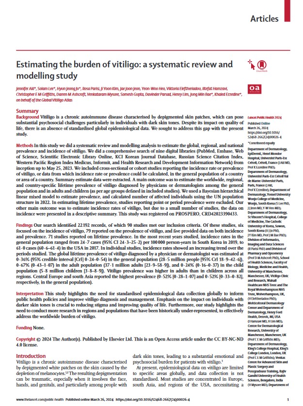 

<!-- THEME DEBUG -->
<!-- THEME HOOK: 'field' -->
<!-- FILE NAME SUGGESTIONS:
   ▪️ field--node--title--pin.html.twig
   ✅ field--node--title.html.twig
   ▪️ field--node--pin.html.twig
   ▪️ field--title.html.twig
   ▪️ field--string.html.twig
   ▪️ field.html.twig
-->
<!-- 💡 BEGIN CUSTOM TEMPLATE OUTPUT from 'themes/custom/whokap/templates/field/field--node--title.html.twig' -->
Estimating the burden of vitiligo: a systematic review and modelling study
<!-- END CUSTOM TEMPLATE OUTPUT from 'themes/custom/whokap/templates/field/field--node--title.html.twig' -->

